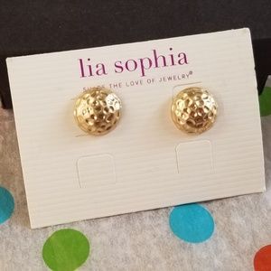 Lia Sophia Gold Stud Earrings